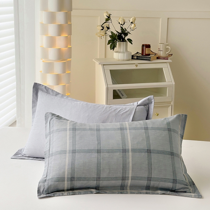 91家纺网 家纺一手货源 找家纺 2023新款全棉枕套（与已发布直角床单同款） 北欧格