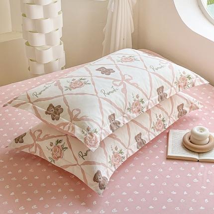 2023新款全棉枕套（与已发布直角床单同款） 恋恋熊【AB版床单共用枕套图】