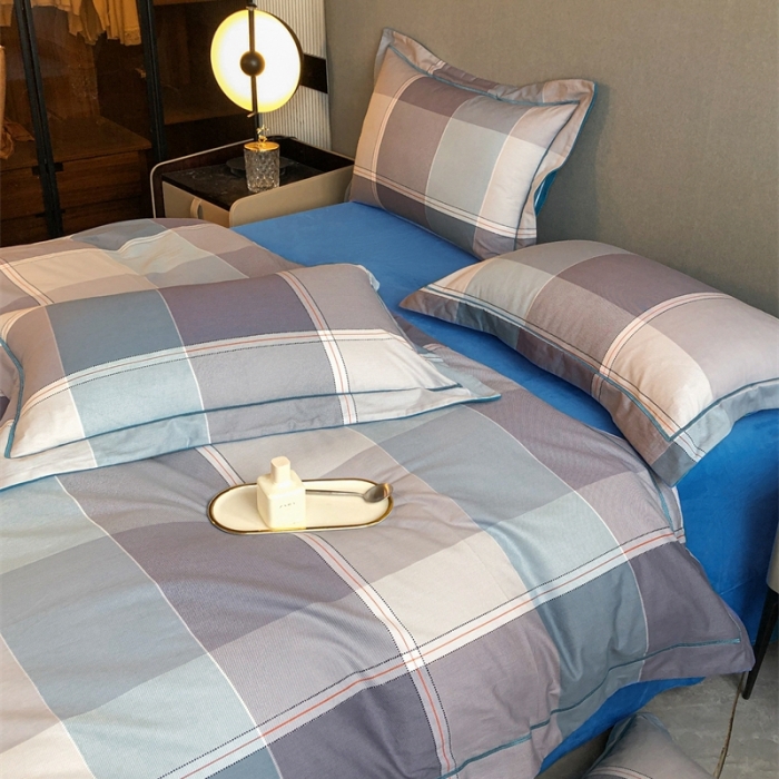 91家纺网 家纺一手货源 找家纺 大宽边A纯棉B牛奶绒四件套133*72全棉加绒法兰宝宝兔绒水晶 嘉宇格