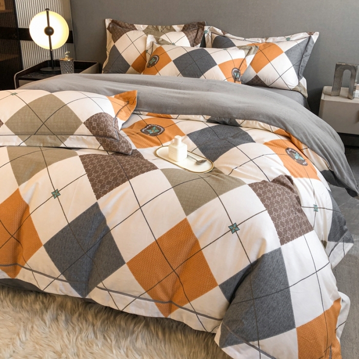 91家纺网 家纺一手货源 找家纺 大宽边A纯棉B牛奶绒四件套133*72全棉加绒法兰宝宝兔绒水晶 卡洛