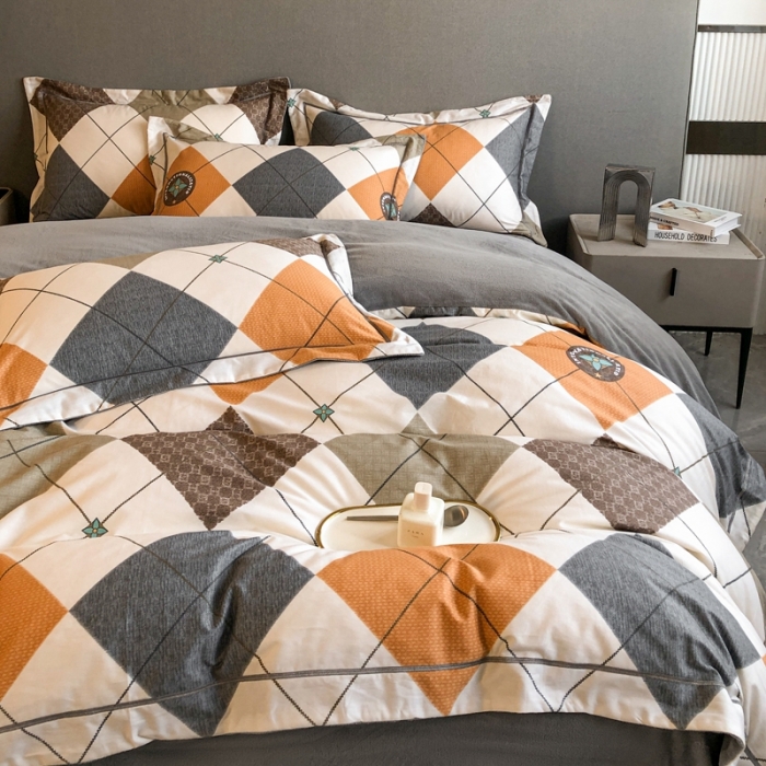 91家纺网 家纺一手货源 找家纺 大宽边A纯棉B牛奶绒四件套133*72全棉加绒法兰宝宝兔绒水晶 卡洛