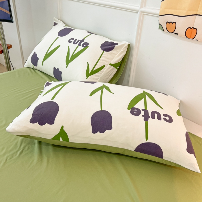 91家纺网 家纺一手货源 找家纺 （总）玉海棠 2023新款水洗棉印花四件套