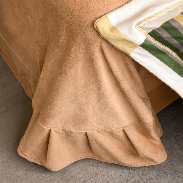 91家纺网 家纺一手货源 找家纺 大宽边A纯棉B牛奶绒四件套133*72全棉加绒法兰宝宝兔绒水晶 映彩