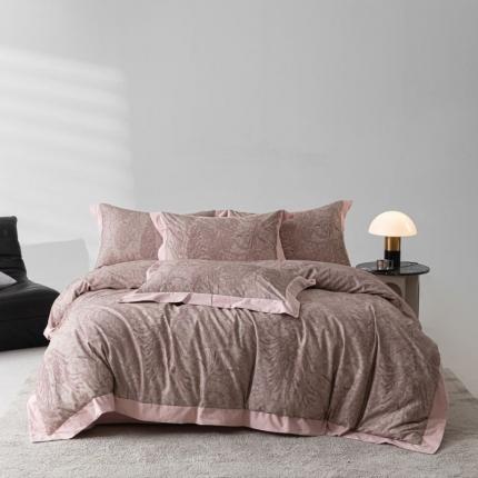 91家纺网 家纺一手货源 找家纺 （总）栩裕纺织 2023新款50支长绒棉贡缎磨毛数码印花四件套-锦绒