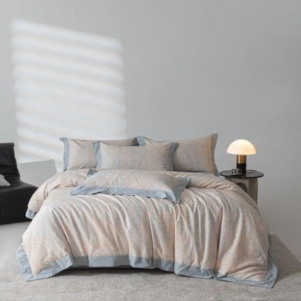 91家纺网 家纺一手货源 找家纺 （总）栩裕纺织 2023新款50支长绒棉贡缎磨毛数码印花四件套-锦绒