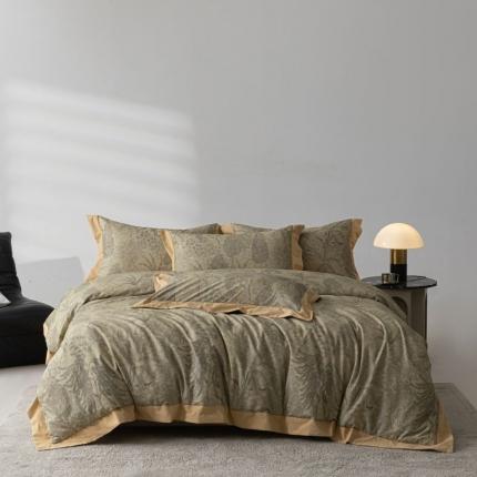 91家纺网 家纺一手货源 找家纺 （总）栩裕纺织 2023新款50支长绒棉贡缎磨毛数码印花四件套-锦绒