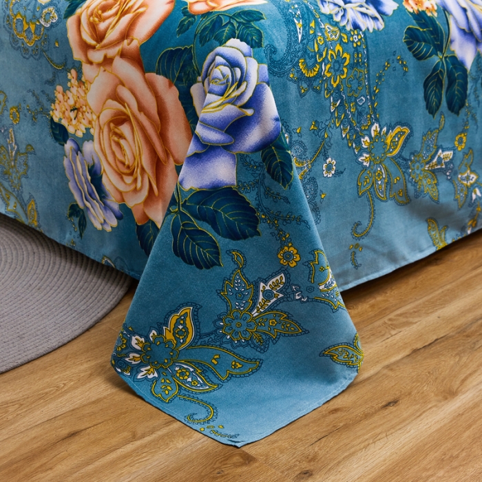 91家纺网 家纺一手货源 找家纺 爱一个家 2023新款植物羊绒单被套 素雅风情