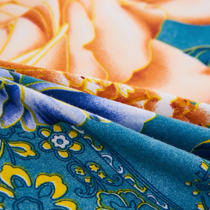 91家纺网 家纺一手货源 找家纺 爱一个家 2023新款植物羊绒单被套 素雅风情