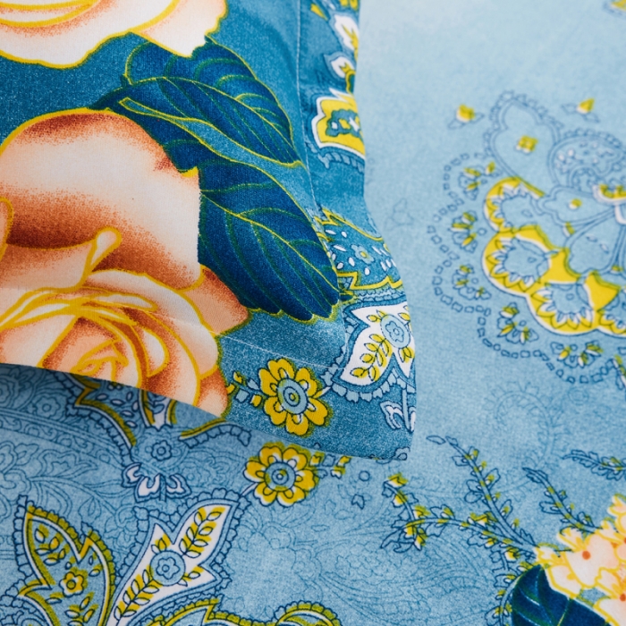 91家纺网 家纺一手货源 找家纺 爱一个家 2023新款植物羊绒单被套 素雅风情