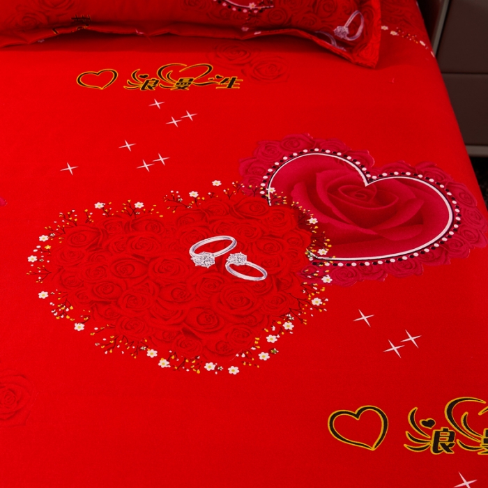 91家纺网 家纺一手货源 找家纺 爱一个家 2023新款植物羊绒单被套 浪漫一生