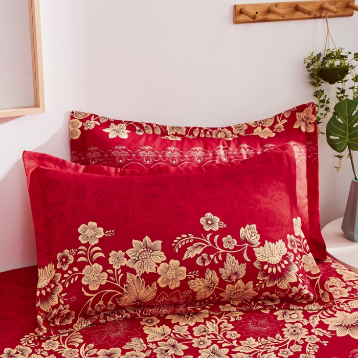 91家纺网 家纺一手货源 找家纺 爱一个家 2023新款植物羊绒单被套 红色之恋