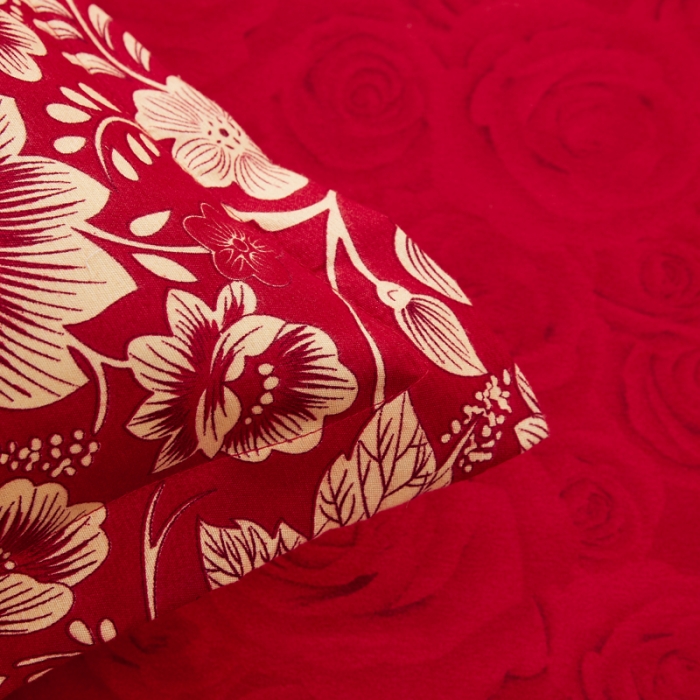 91家纺网 家纺一手货源 找家纺 爱一个家 2023新款植物羊绒单被套 红色之恋