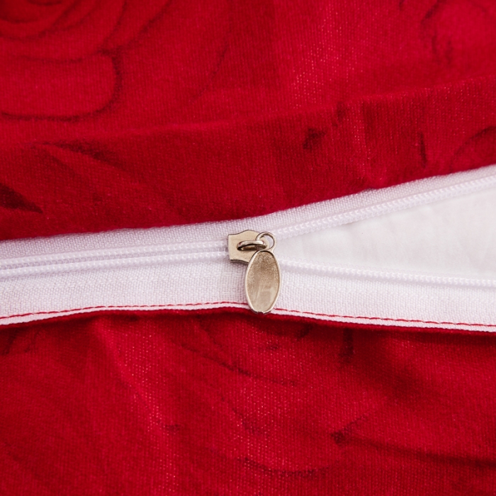 91家纺网 家纺一手货源 找家纺 爱一个家 2023新款植物羊绒单被套 红色之恋