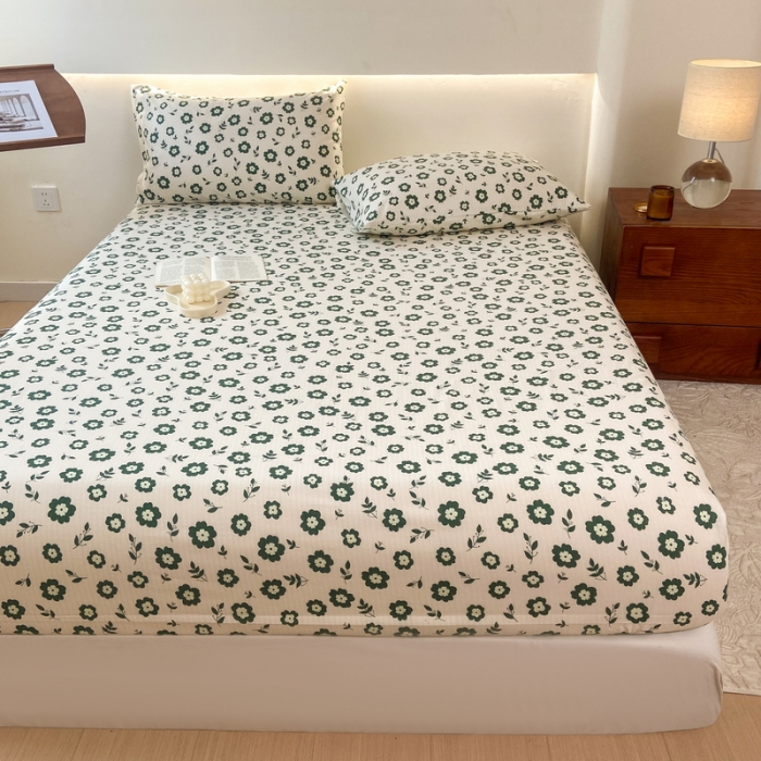 91家纺网 家纺一手货源 找家纺 火星时代 2023新款A类床笠罩棉小竺棉床笠保护套纯色床罩床垫罩床套 繁华