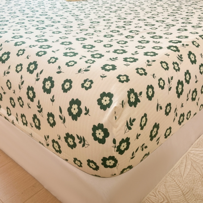 91家纺网 家纺一手货源 找家纺 火星时代 2023新款A类床笠罩棉小竺棉床笠保护套纯色床罩床垫罩床套 繁华