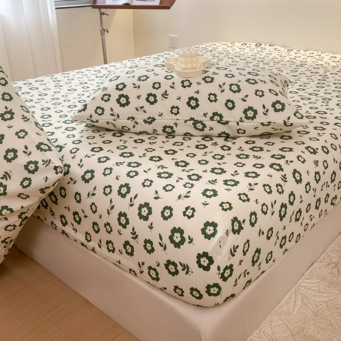 91家纺网 家纺一手货源 找家纺 火星时代 2023新款A类床笠罩棉小竺棉床笠保护套纯色床罩床垫罩床套 繁华