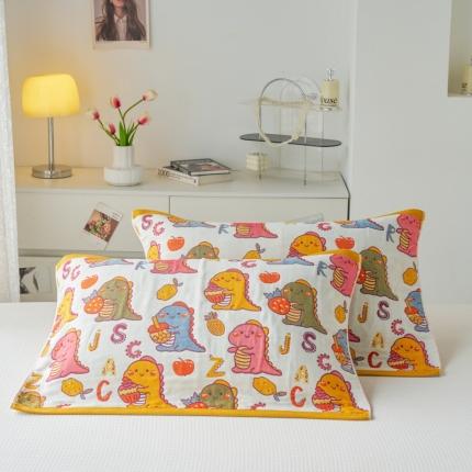 91家纺网 家纺一手货源 找家纺 （总）棠薇家纺 2025新款八层枕巾加厚纱布枕巾花卉系列