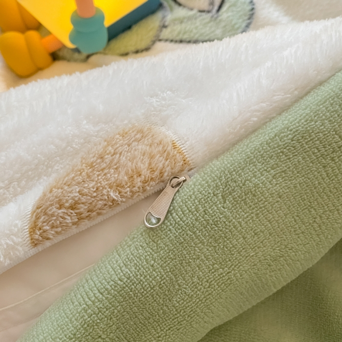 91家纺网 家纺一手货源 找家纺 慕尚 2025新款5D雪花绒四件套系列 恐龙之恋