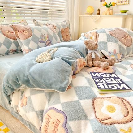 91家纺网 家纺一手货源 找家纺 （总）慕尚 2025新款5D雪花绒单品系列-单被套