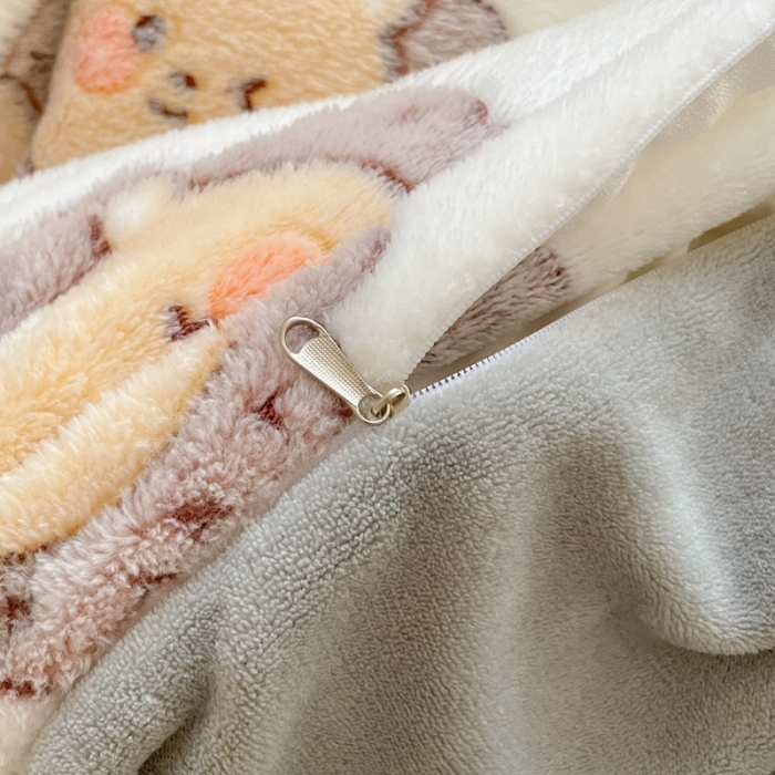 91家纺网 家纺一手货源 找家纺 慕尚 2025新款5D雪花绒单品系列-单被套 幸运狮