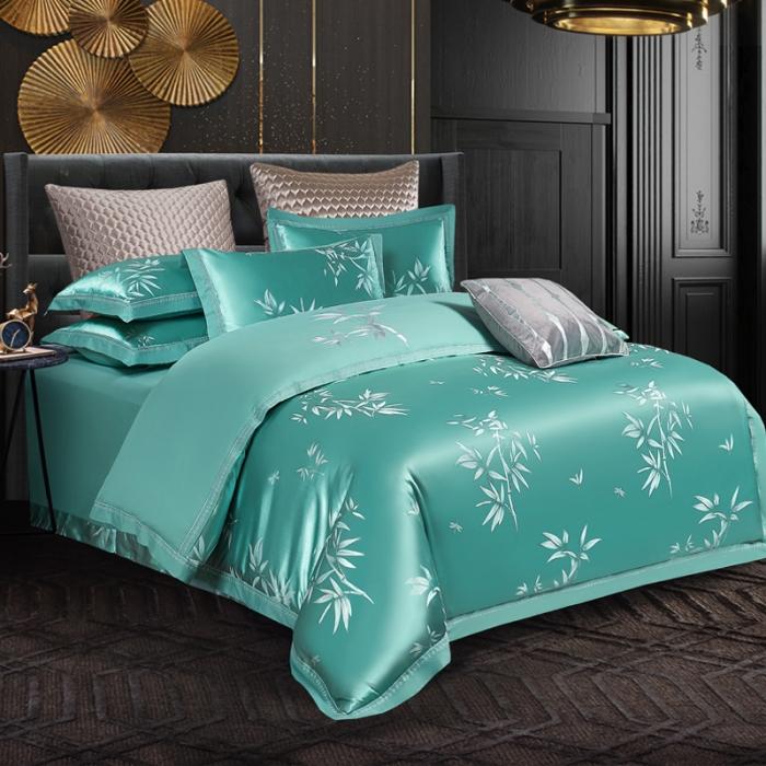 91家纺网 家纺一手货源 找家纺 天丝刺绣贡缎提花全棉四件套