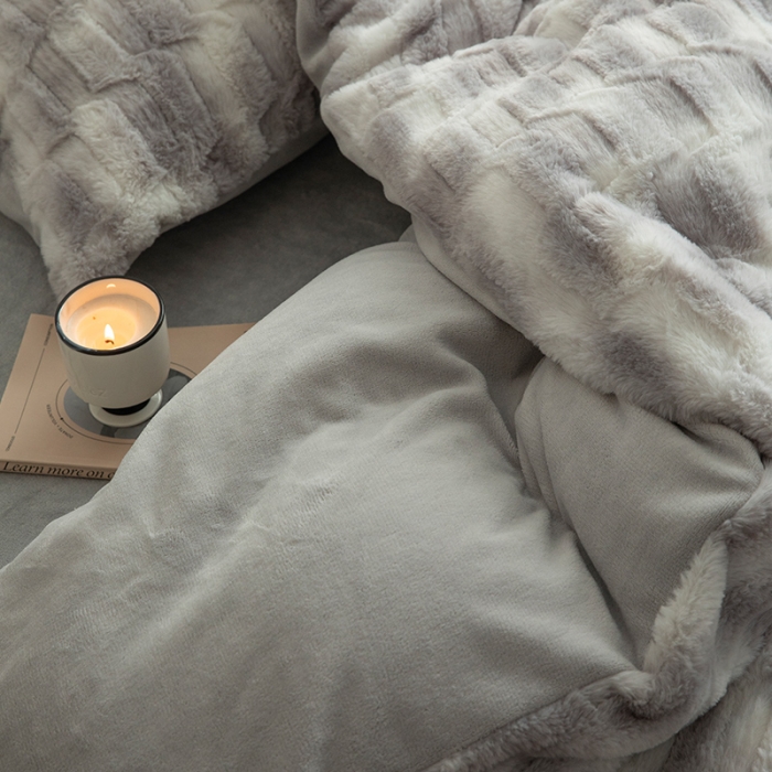 91家纺网 家纺一手货源 找家纺 （总）安哆啦家纺 2024新款濑兔绒毛晕染色系牛奶绒四件套