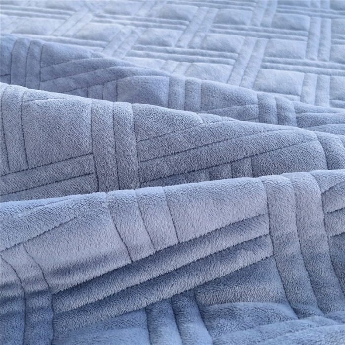 91家纺网 家纺一手货源 找家纺 十个点家纺 2024新款牛奶绒床裙四件套-欣雅 欣雅浅宝蓝