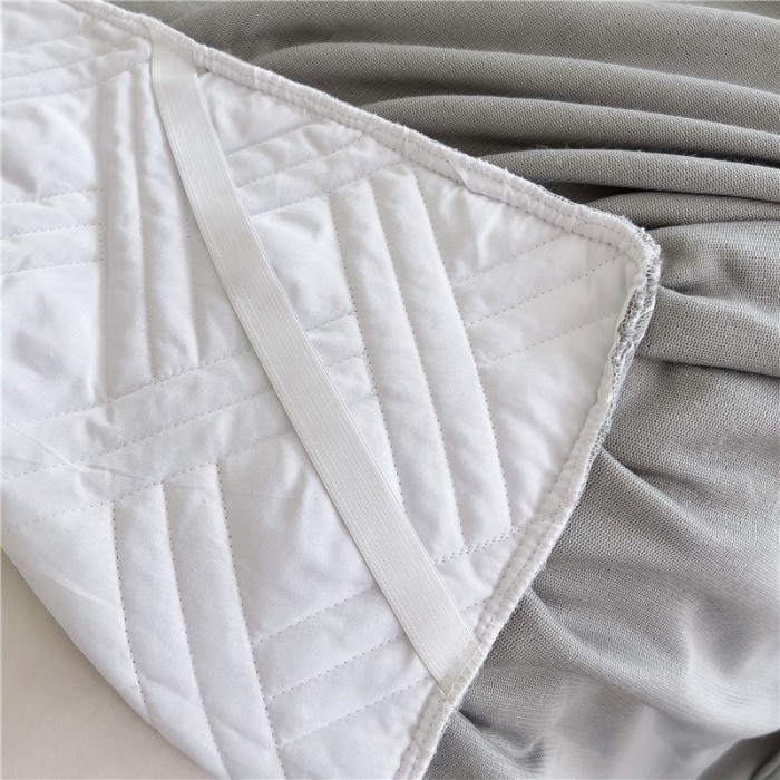 91家纺网 家纺一手货源 找家纺 十个点家纺 2024新款牛奶绒单床裙-欣雅 奶油灰