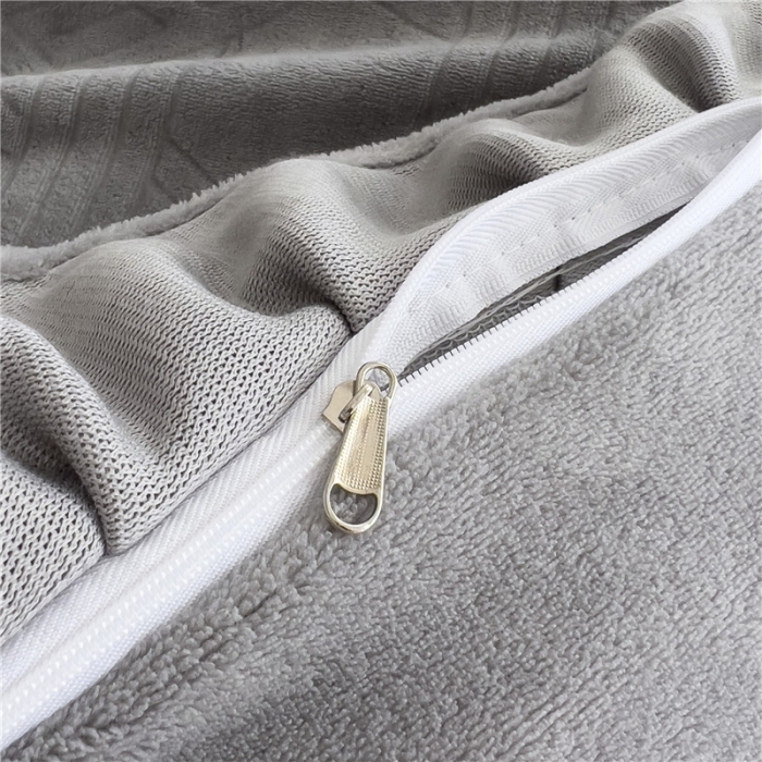 91家纺网 家纺一手货源 找家纺 十个点家纺 2024新款牛奶绒单床裙-欣雅 奶油灰