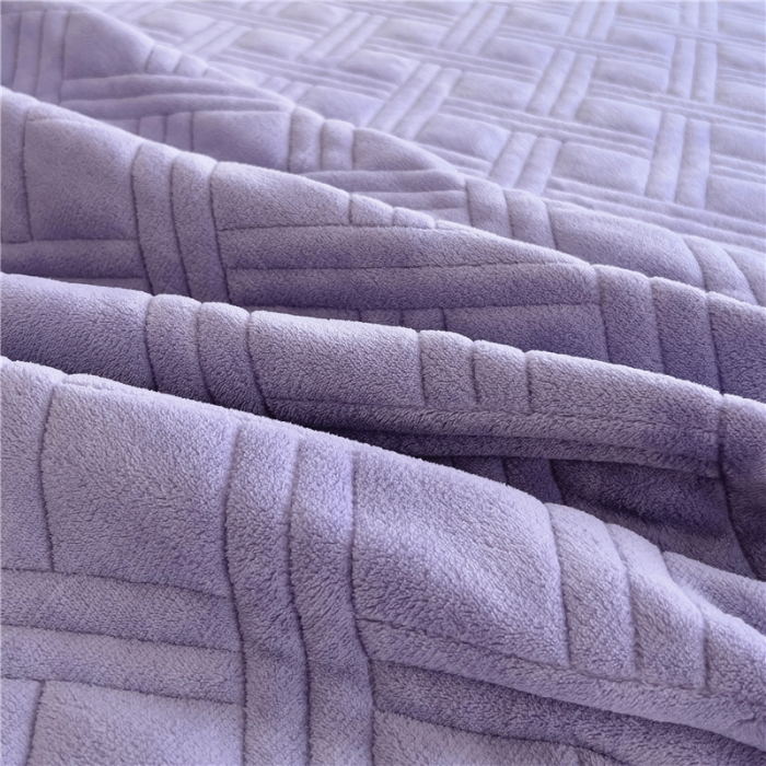 91家纺网 家纺一手货源 找家纺 十个点家纺 2024新款牛奶绒单床裙-欣雅 香芋紫