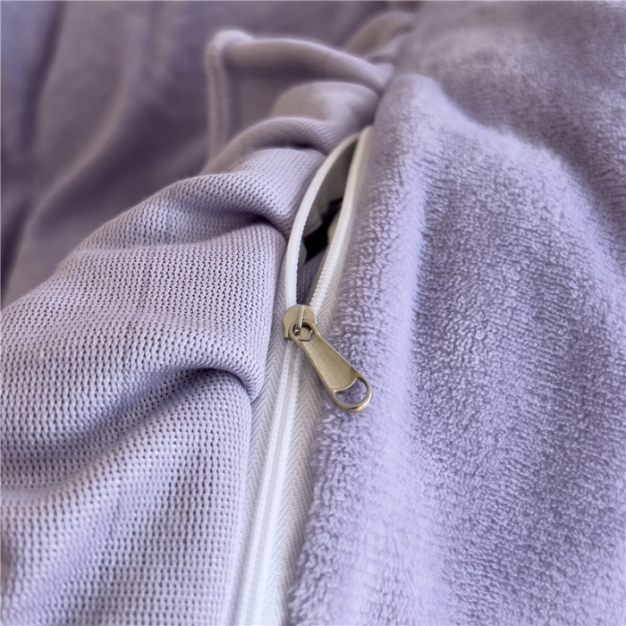 91家纺网 家纺一手货源 找家纺 十个点家纺 2024新款牛奶绒欣雅床盖四件套 欣雅-香芋紫