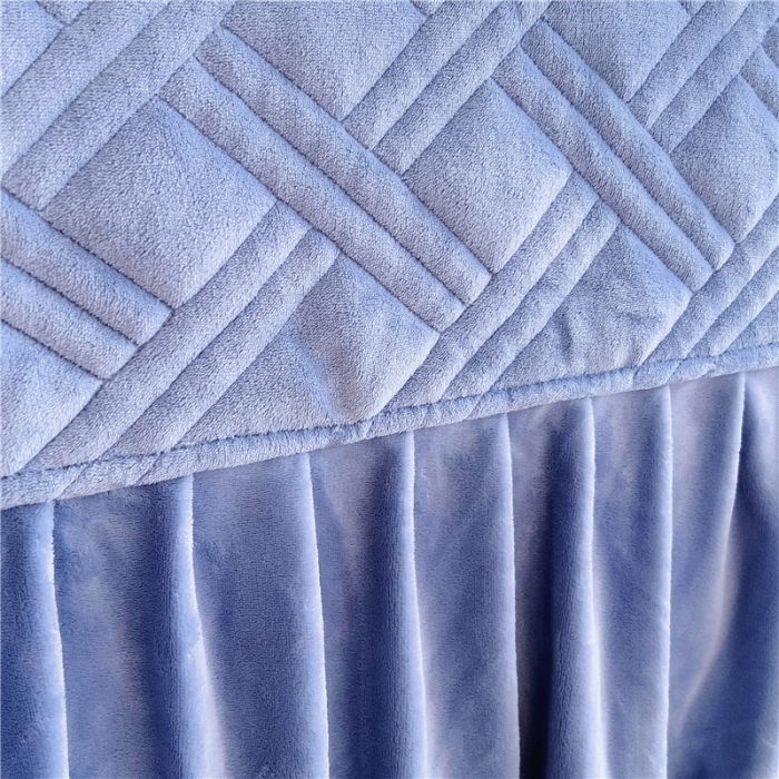 91家纺网 家纺一手货源 找家纺 十个点家纺 2024新款牛奶绒欣雅系列单床盖 欣雅-浅宝蓝