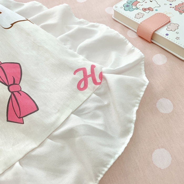 91家纺网 家纺一手货源 找家纺 朵希曼 2026新款全棉花边Kitty系列四件套 花边款-雏菊凯蒂