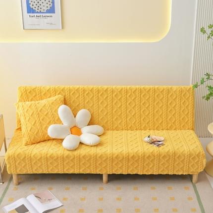 91家纺网 家纺一手货源 找家纺 （总）启博家纺 2023新款简约提花绒无扶手沙发套