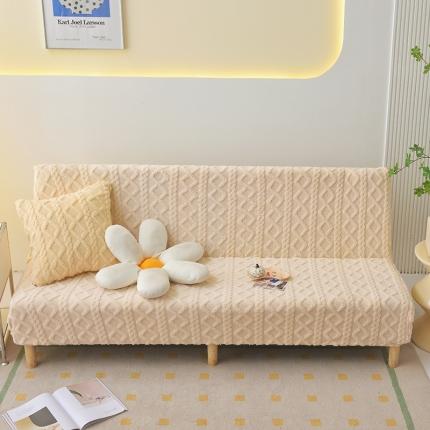 91家纺网 家纺一手货源 找家纺 （总）启博家纺 2023新款简约提花绒无扶手沙发套