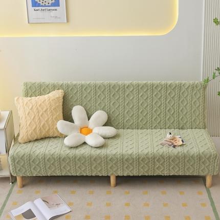 91家纺网 家纺一手货源 找家纺 （总）启博家纺 2023新款简约提花绒无扶手沙发套