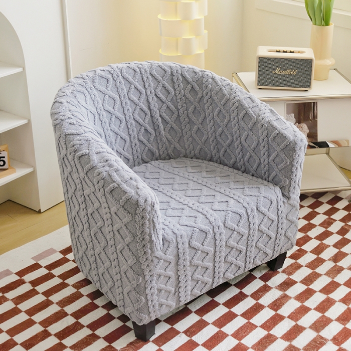 91家纺网 家纺一手货源 找家纺 启博家纺 2023新款保暖卡座单人沙发套半圆沙发套 烟灰