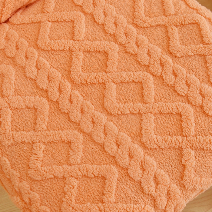 91家纺网 家纺一手货源 找家纺 启博家纺 2023新款保暖简约提花绒椅子套 活力橙