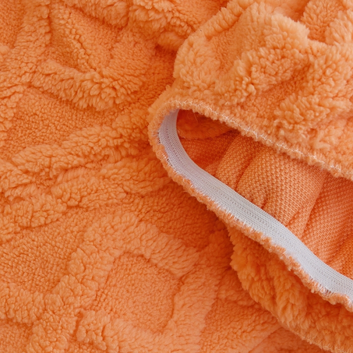 91家纺网 家纺一手货源 找家纺 启博家纺 2023新款保暖简约提花绒椅子套 活力橙