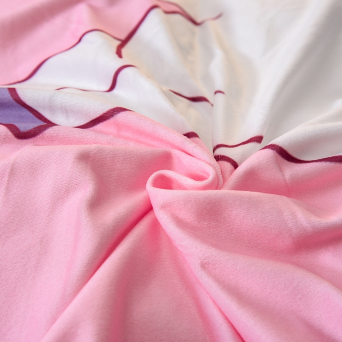 91家纺网 家纺一手货源 找家纺 ds生活馆2025新款大版卡通水晶牛奶珊瑚绒单被套三四件套 彩虹小马