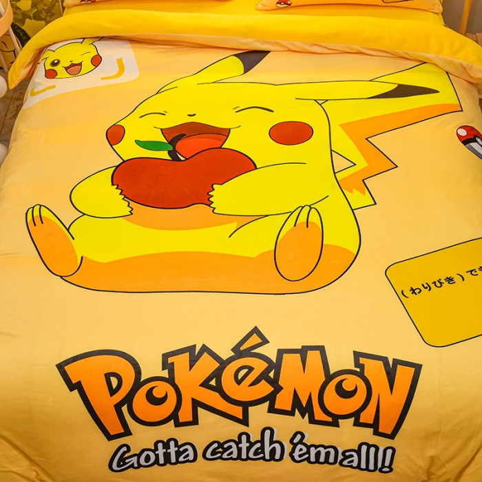 91家纺网 家纺一手货源 找家纺 ds生活馆2025新款大版卡通水晶牛奶珊瑚绒单被套三四件套 草莓皮卡