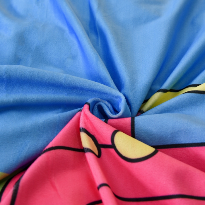 91家纺网 家纺一手货源 找家纺 ds生活馆2025新款大版卡通水晶牛奶珊瑚绒单被套三四件套 旅行佩奇