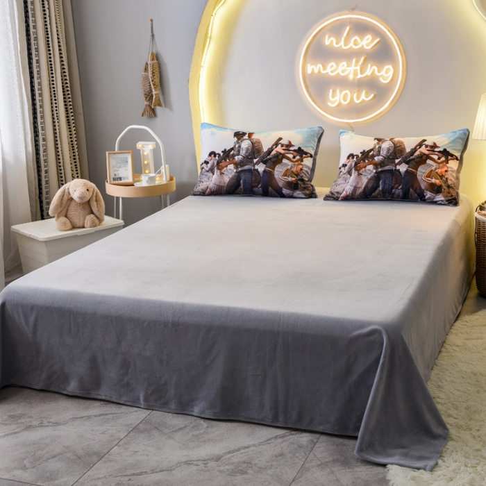 91家纺网 家纺一手货源 找家纺 ds生活馆2025新款大版卡通水晶牛奶珊瑚绒单被套三四件套 兄弟联盟