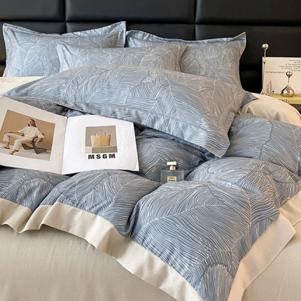 91家纺网 家纺一手货源 找家纺 （总）可恩欣 臻柔磨毛印花四件套秋冬款加厚AB版轻奢高档拼角宽边四件套