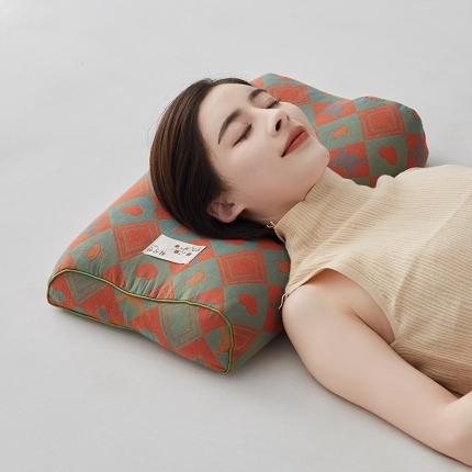 91家纺网 家纺一手货源 找家纺 乐可 2023新款双层纱荞麦护颈枕 双层纱荞麦护颈枕-绿色【单只装】