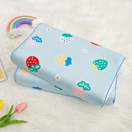 91家纺网 家纺一手货源 找家纺 萌番宝 2023新款A类60支全棉卡通儿童乳胶枕幼儿园枕午睡枕 朵朵莓兰