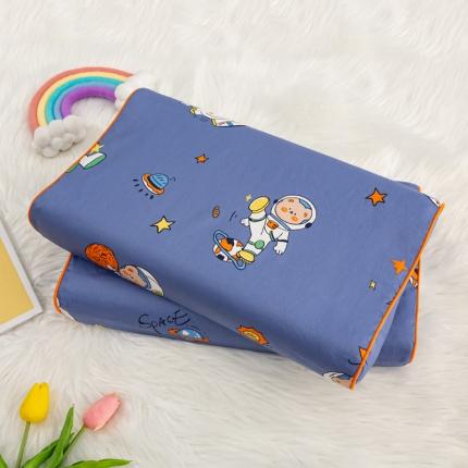 91家纺网 家纺一手货源 找家纺 萌番宝 2023新款A类60支全棉卡通儿童乳胶枕幼儿园枕午睡枕 太空漫步蓝