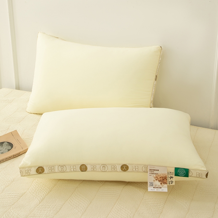 91家纺网 家纺一手货源 找家纺 总爱来伊家纺 2023新款本色A类回归大豆滋养枕芯枕头48*74cm