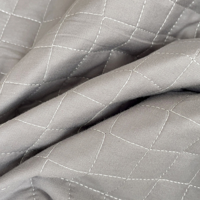 91家纺网 家纺一手货源 找家纺 春雨家居 2024新款全棉隔脏夹棉枕套 灰色