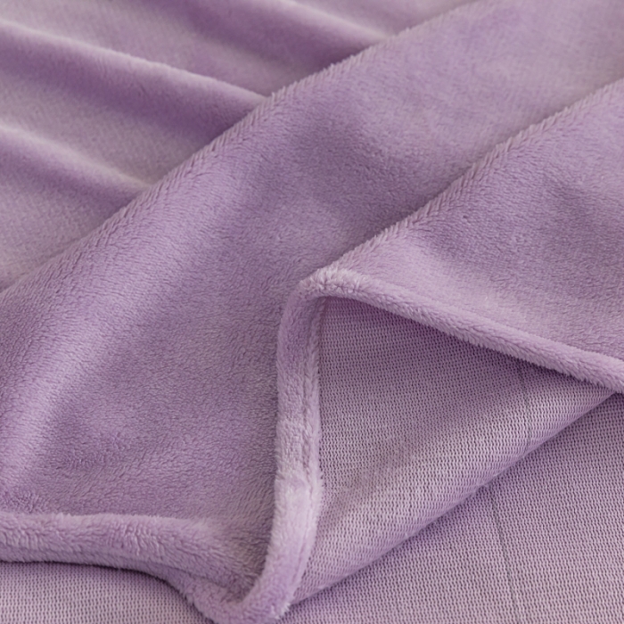 91家纺网 家纺一手货源 找家纺 慕澄家纺 2023新款纯色牛奶绒加厚保暖多功能床单盖毯 床单-烟紫